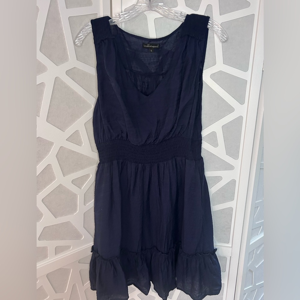 Navy Sleeveless Mini Dress
